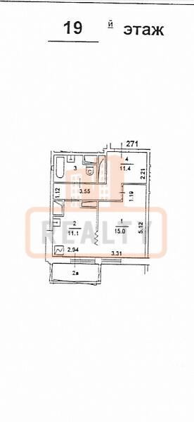 1-к квартира, 42 кв.м.,, , объект № 4947
